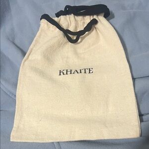 KHAITE Beige Bag with Black Drawstring